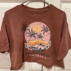 Oversized crop T-shirt